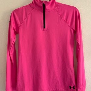 Under Armour Neon Pink Half Zip Athletic Top